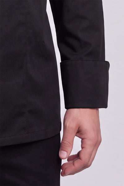 Herrenkochjacke Aaron schwarz