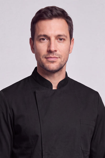 Herrenkochjacke Aaron schwarz