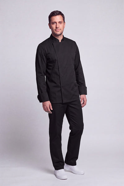 Herrenkochjacke Aaron schwarz