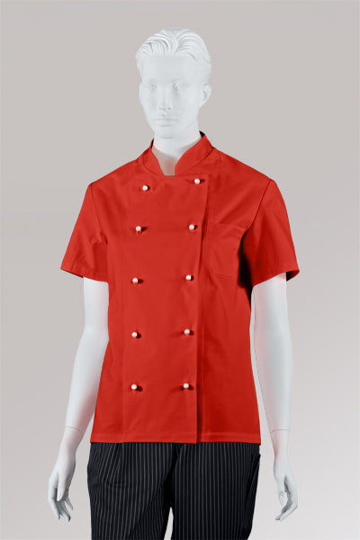 Damenkochjacke Selma rot