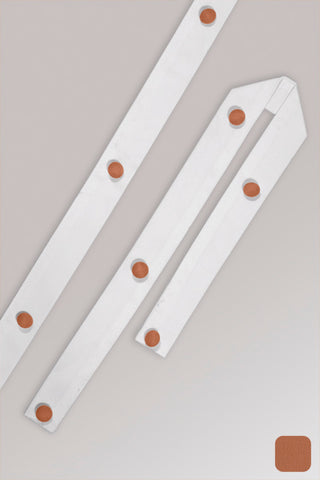 5er Stoffknopfleisten 2er-Set - terracotta