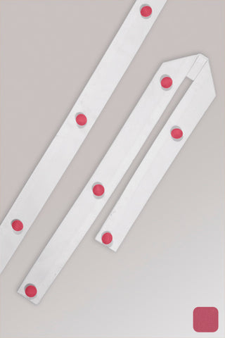 5er Stoffknopfleisten 2er-Set - strawberry