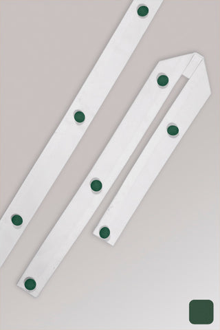 5er Stoffknopfleisten 2er-Set - bottle green