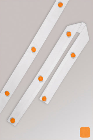 5er Stoffknopfleisten 2er-Set - orange