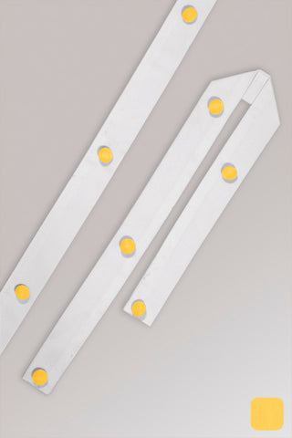 5er Stoffknopfleisten 2er-Set - gelb