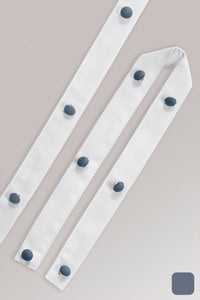 6er Stoffknopfleisten 2er-Set - blue shadow