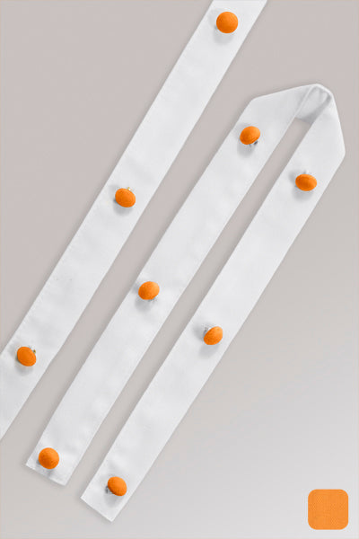6er Stoffknopfleisten 2er-Set - orange