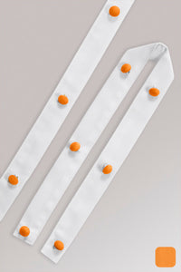 6er Stoffknopfleisten 2er-Set - orange