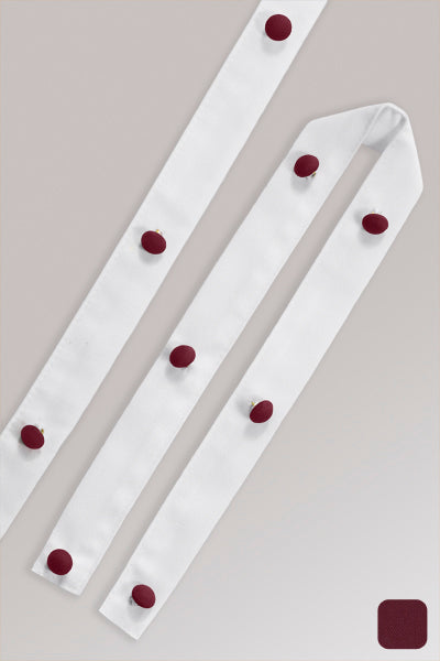 6er Stoffknopfleisten 2er-Set - cherry