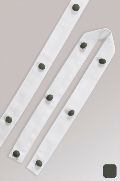 6er Stoffknopfleisten 2er-Set - olive