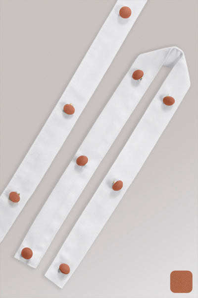 6er Stoffknopfleisten 2er-Set - terracotta