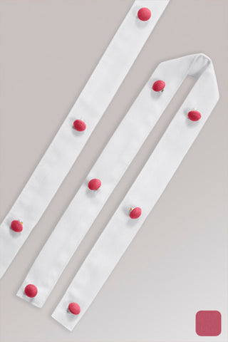 6er Stoffknopfleisten 2er-Set - strawberry